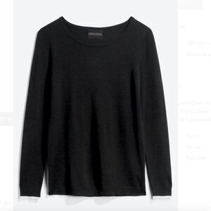 Absolutely Markle Black Crew Neck Pullover Sweater – Lurex Trim, Size S
